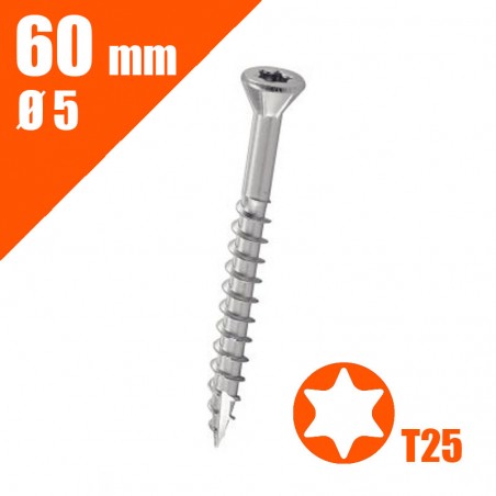 Vis terrasse / Inox - Torx - 60 mm - Ø5